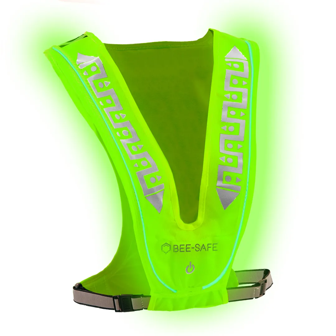 Bee Safe Led Vest USB Lime